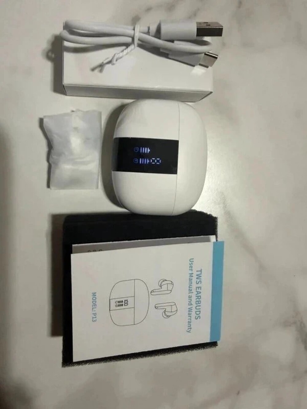 Wireless Bluetooth 5.4 Earbuds Headphone For iPhone Samsung Galaxy Android White